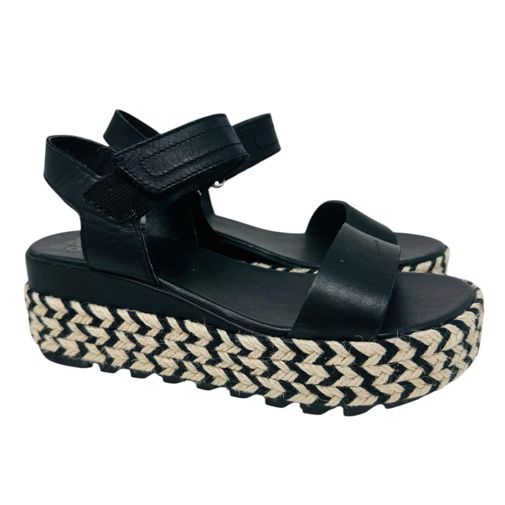 Sorel N6053 Womens Black/White Cameron Flatform Wedge Sandals Size US 6 - Picture 2 of 7
